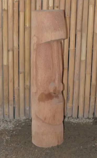 Product image 3 of the product “Tiki Statue Polynesia style. From coconut palm. Model 5 - Rapa Nui, in the sizes from 50cm to 200cm, Natural finish ”